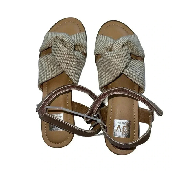 Dolce Vita DV Davis Rose Gold Canvas Sandal Size 2 - Picture 1 of 5